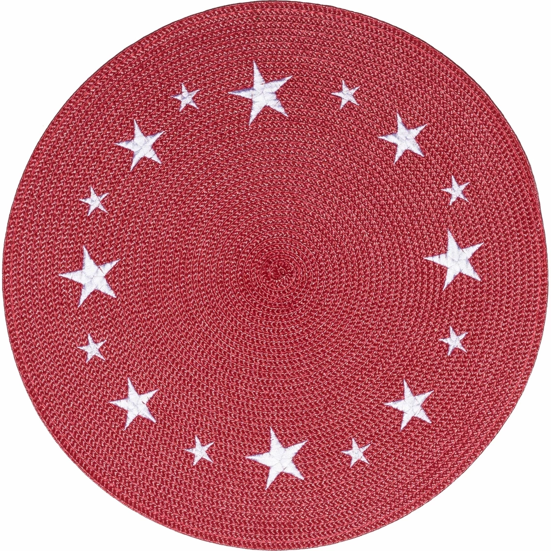 Outlet ⭐ Benson Mills Americana Round Braided Placemat With Embroidered Stars ???? 2 Outlet ⭐ Benson Mills Americana Round Braided Placemat With Embroidered Stars ???? - Image 2