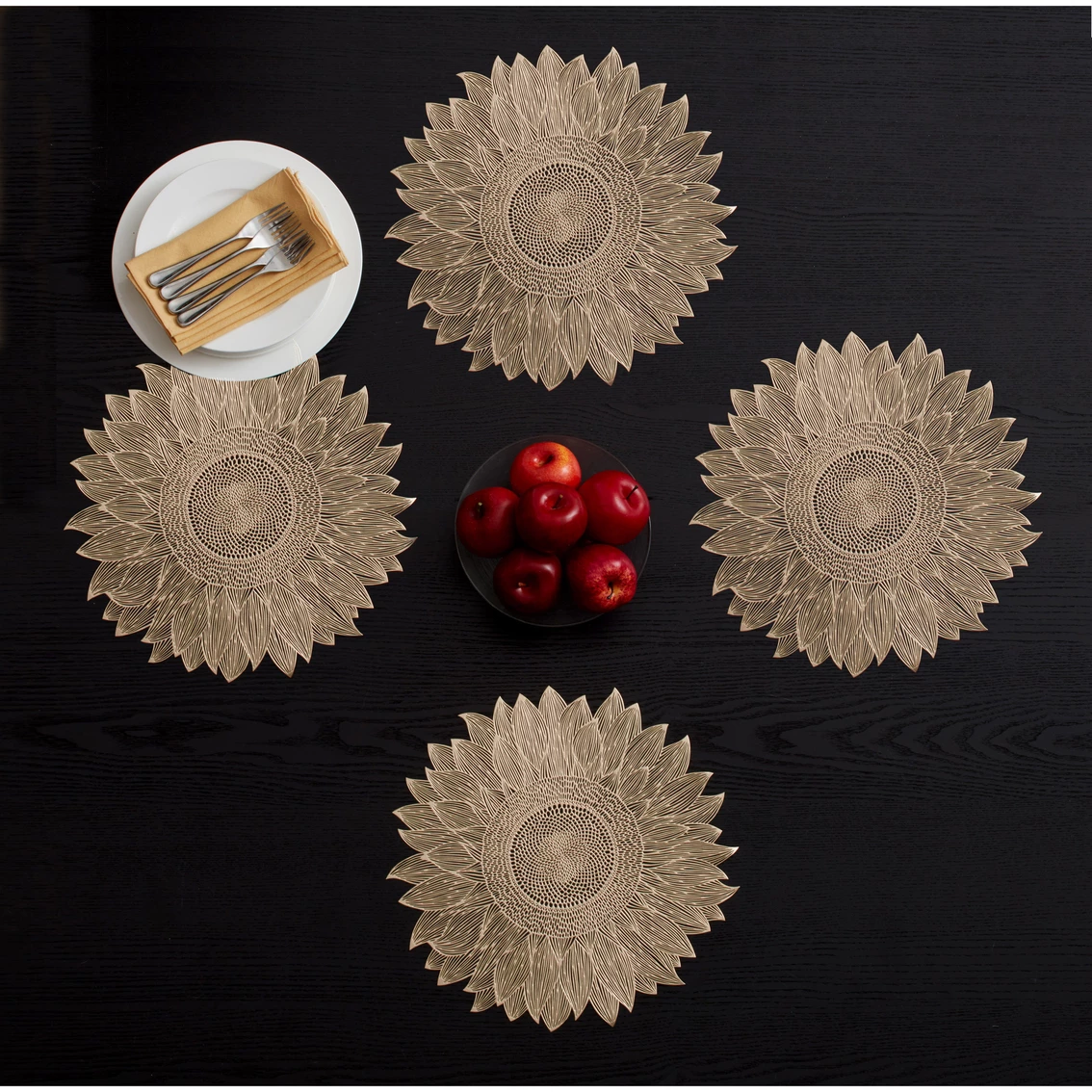 Flash Sale ✔️ Benson Mills Autumn Sunflower Pressed Vinyl Placemat Set Of 4 ???? 1 Flash Sale ✔️ Benson Mills Autumn Sunflower Pressed Vinyl Placemat Set Of 4 ????