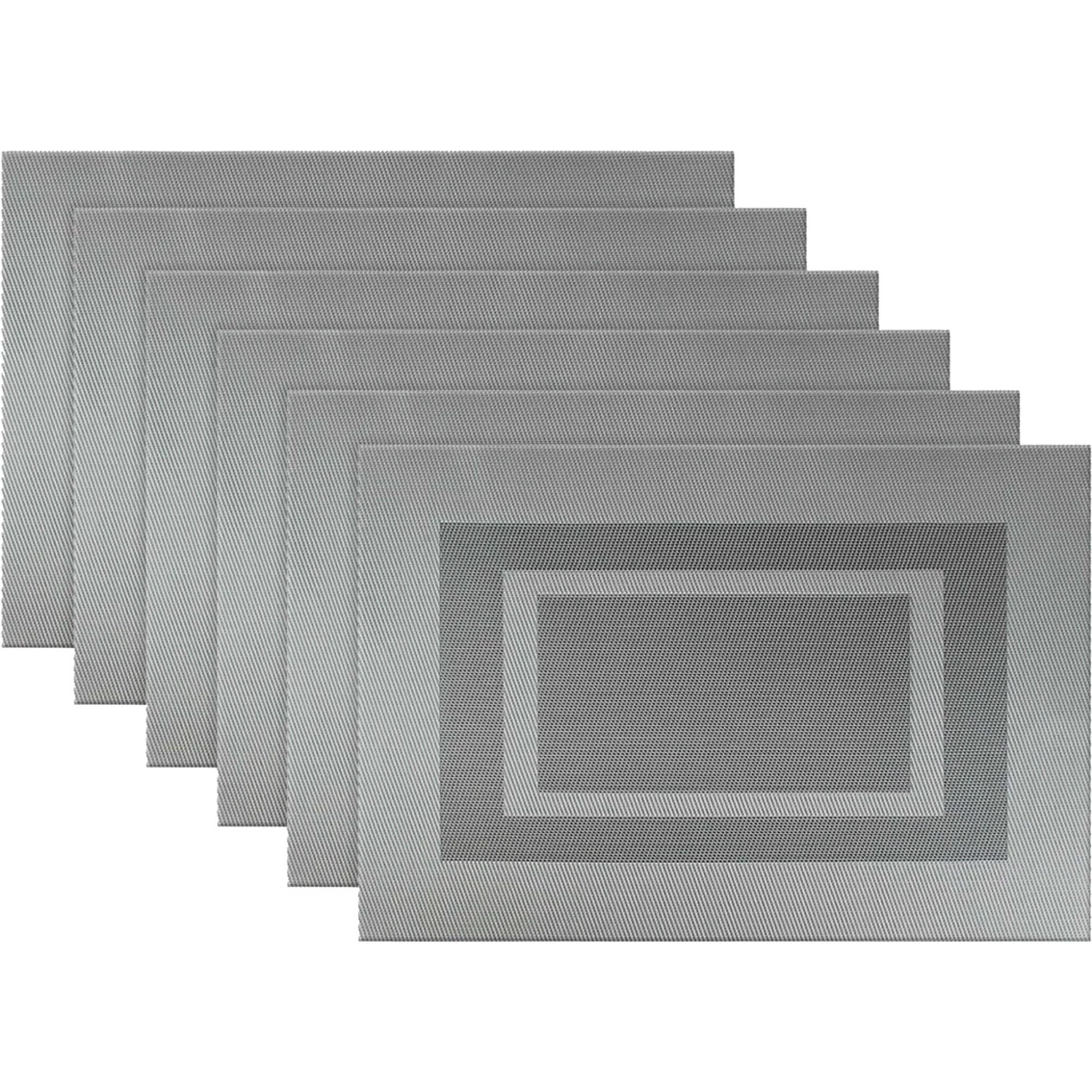 New ???? Design Imports Double Frame PVC Placemat 6 Pc. Set ???? 1 New ???? Design Imports Double Frame PVC Placemat 6 Pc. Set ????