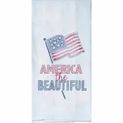 Outlet ???? Kay Dee Designs America The Beautiful Embroidered Flour Sack Towel ????