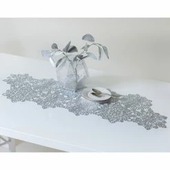 Discount ⭐ Benson Mills Neve Pressed Vinyl Centerpiece 13.75 X 36.5 In. ????
