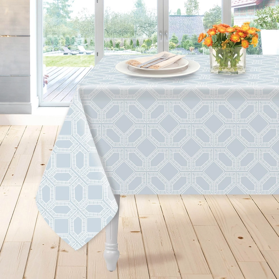 Budget ???? Homewear Linens Ozzy Geo PEVA Tablecloth ❤️ 1 Budget ???? Homewear Linens Ozzy Geo PEVA Tablecloth ❤️