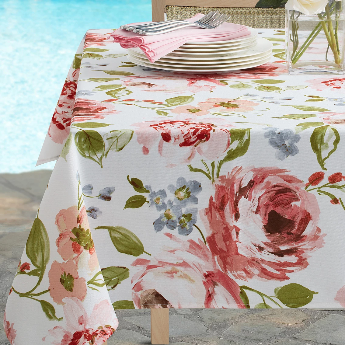 Hot Sale ❤️ Benson Mills Garden Soiree Tablecloth 60 X 104 In. ✨ 1 Hot Sale ❤️ Benson Mills Garden Soiree Tablecloth 60 X 104 In. ✨