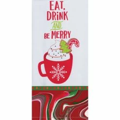 Best Sale ???? Kay Dee Designs Xmas Tranq Eat Drink Mery DP Towel ????
