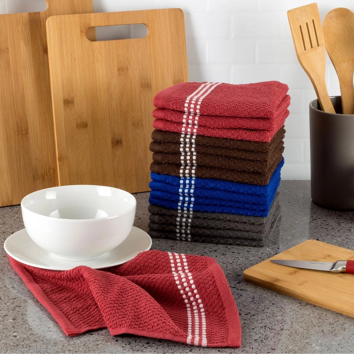 Cheapest ???? Lavish Home 100% Combed Cotton Dishcloth And Dishtowel 24 Pc. Set ???? 2 Cheapest ???? Lavish Home 100% Combed Cotton Dishcloth And Dishtowel 24 Pc. Set ???? - Image 2
