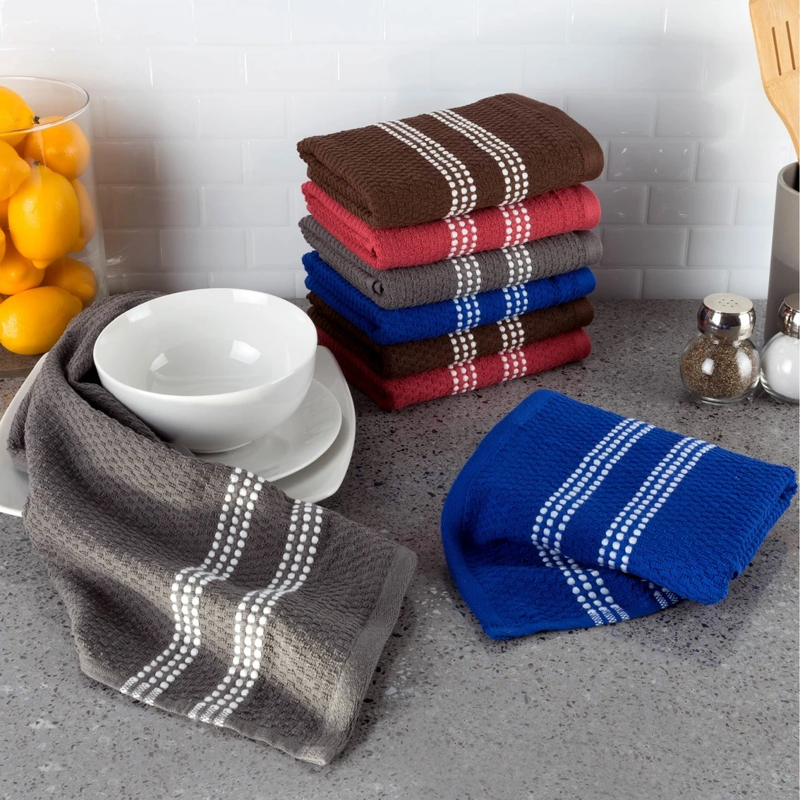 Cheapest ???? Lavish Home 100% Combed Cotton Dishcloth And Dishtowel 24 Pc. Set ???? 3 Cheapest ???? Lavish Home 100% Combed Cotton Dishcloth And Dishtowel 24 Pc. Set ???? - Image 3