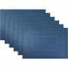 Promo ???? Design Imports Nautical Blue PVC Doubleframe Placemat 6 Pc. Set ????