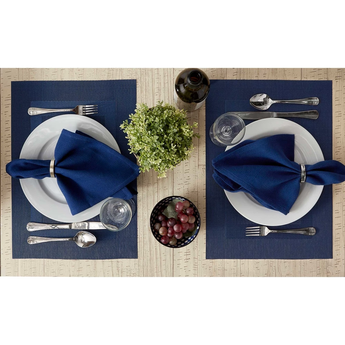 Promo ???? Design Imports Nautical Blue PVC Doubleframe Placemat 6 Pc. Set ???? 3 Promo ???? Design Imports Nautical Blue PVC Doubleframe Placemat 6 Pc. Set ???? - Image 3