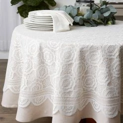 Top 10 ???? Design Imports Vintage Polyester Lace 63 In. Round Tablecloth ???? -Le ToyVan shop unnamed file 601