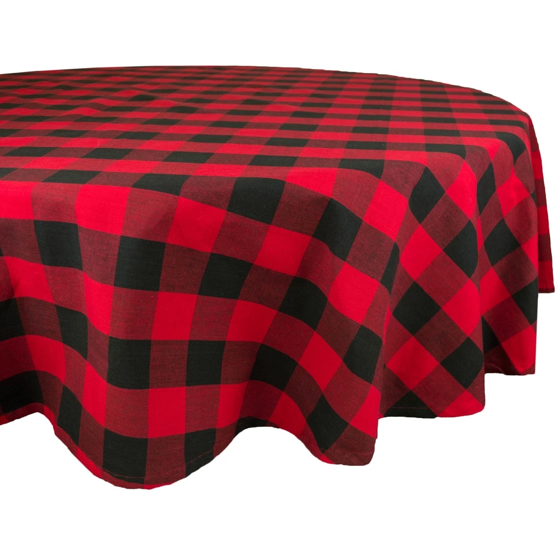 New ???? Design Imports DII Buffalo Check 70 In. Round Tablecloth ???? 1 New ???? Design Imports DII Buffalo Check 70 In. Round Tablecloth ????