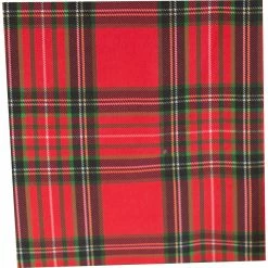 Coupon ???? Benson Mills Johnson Plaid Fabric Printed Set Of 4 Napkins 18 X 18 In. ????