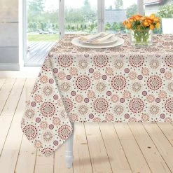 Top 10 ✔️ Homewear Linens Homewear Venetta Medallion PEVA Tablecloth 52 X 70 In. ⭐
