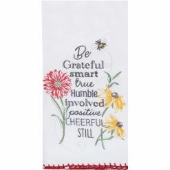 Budget ❤️ Kay Dee Designs Floral Buzz Embroidered Flour Sack Towel ????