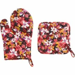 Top 10 ???? Vera Bradley Rosa Floral Pot Holder And Oven Mitt Set ????