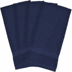 Deals ✨ Design Imports Solid Nautical Blue Waffle Terry Dishtowel 4 Pc. Set ????