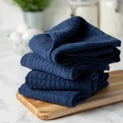 Deals ✨ Design Imports Solid Nautical Blue Waffle Terry Dishtowel 4 Pc. Set ???? -Le ToyVan shop unnamed file 796